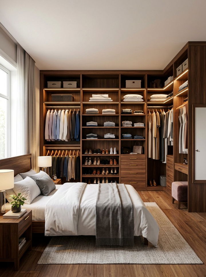 Built In Closet System - 30 bedroom creative storage ideas