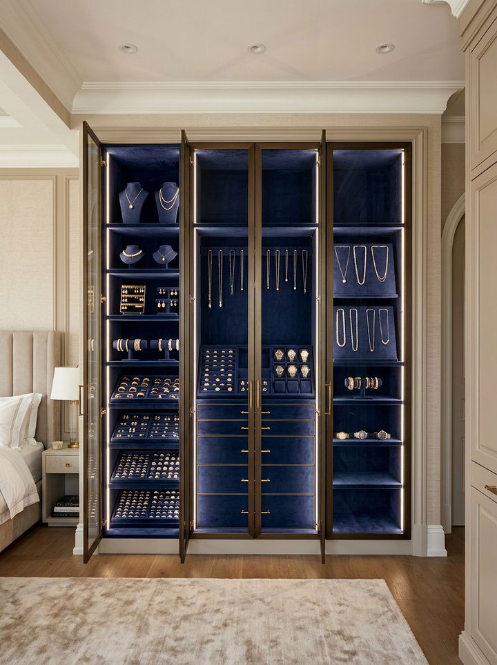 Built In Jewelry Closet - 30 bedroom jewelry storage ideas