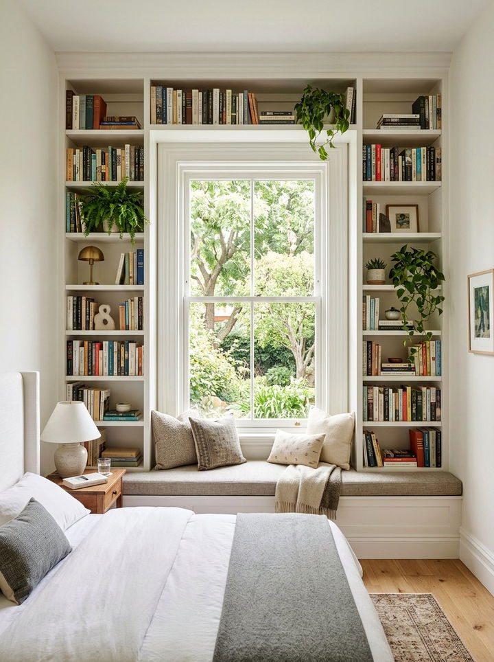 Built In Shelf Bedroom Window - 30 bedroom window ideas