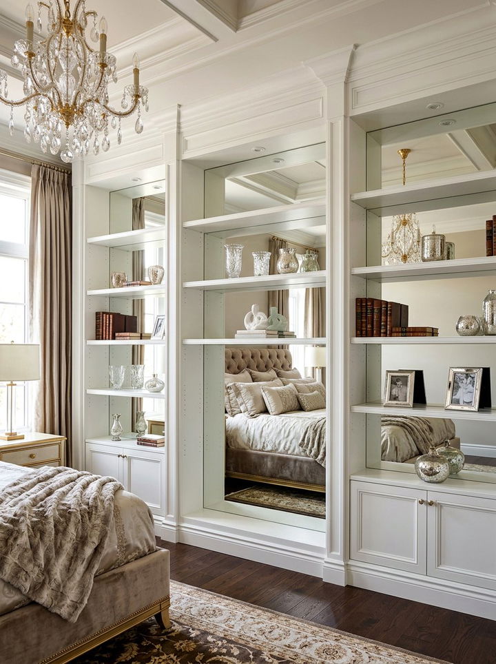 Built In Shelves With Mirrors - 30 bedroom built-in shelves