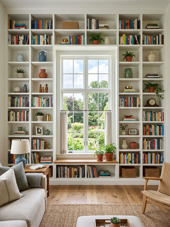 Built In Shelving Unit - 30 bedroom small space solutions