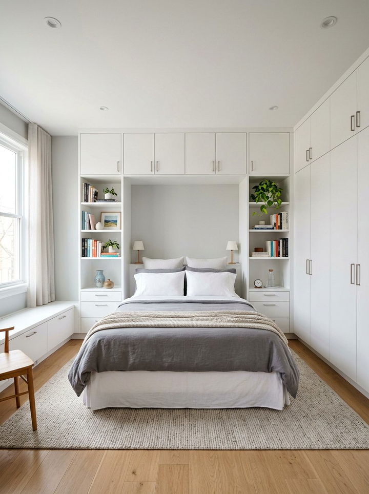 Built In Storage Bedroom - 30 model home bedroom ideas