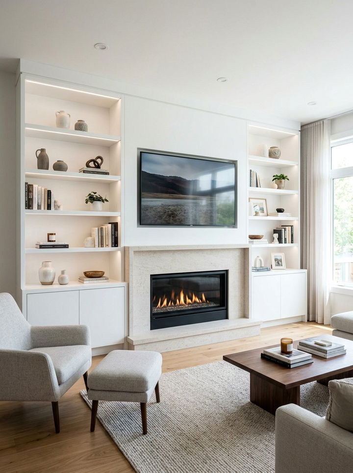 Built In Wall Fireplace - 30 bedroom gas fireplace ideas