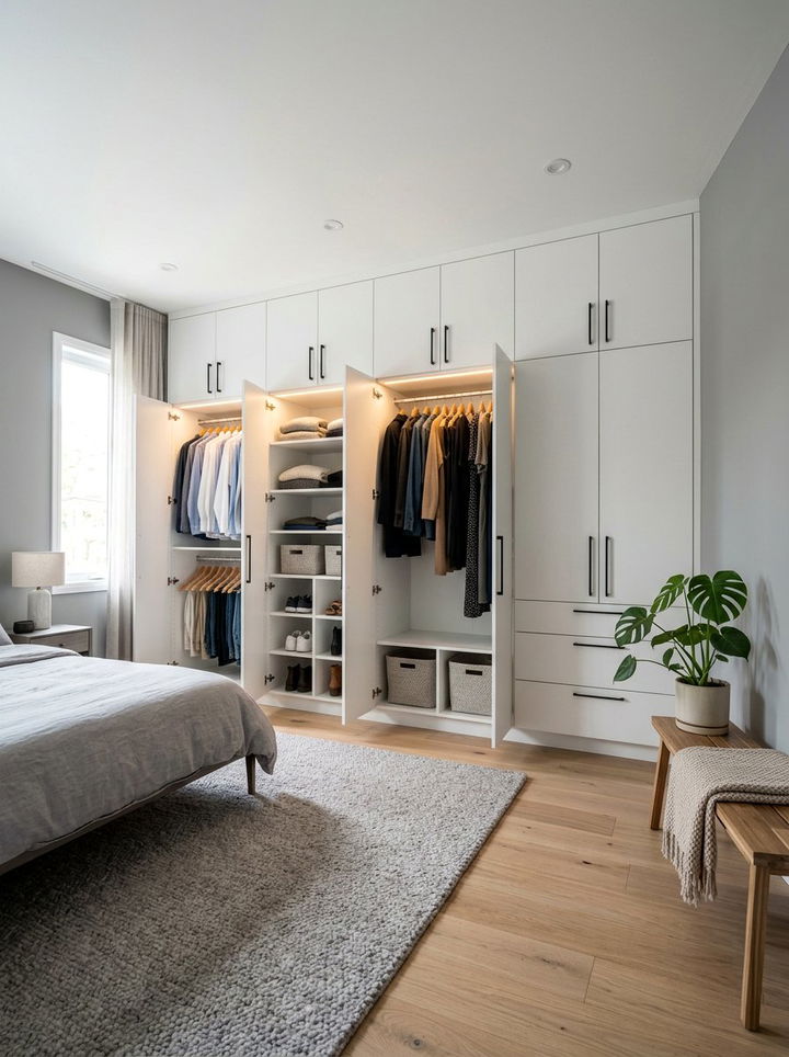 Built In Wardrobe - 30 bedroom storage ideas