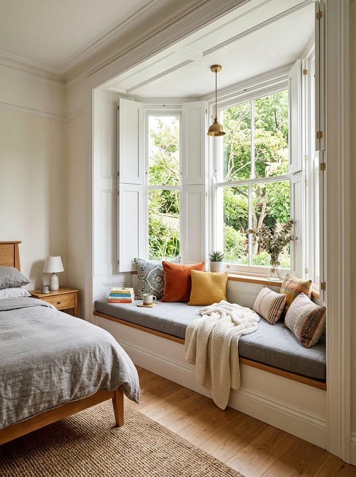 Built In Window Seat - 30 bedroom conversation starter ideas
