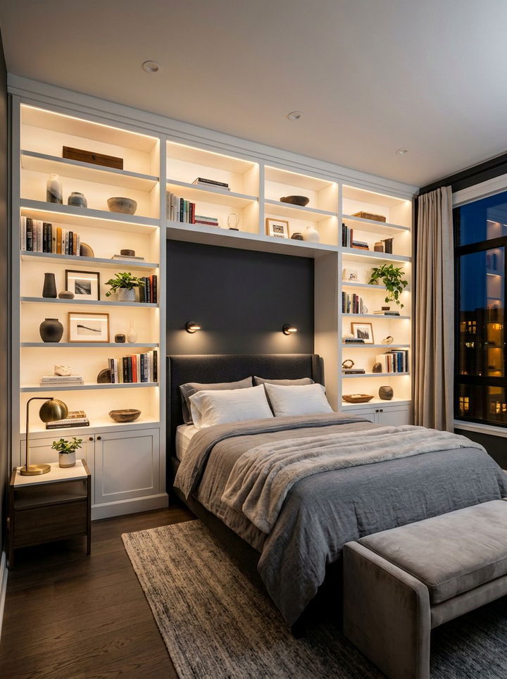 Built in shelving - 30 bedroom furniture settings