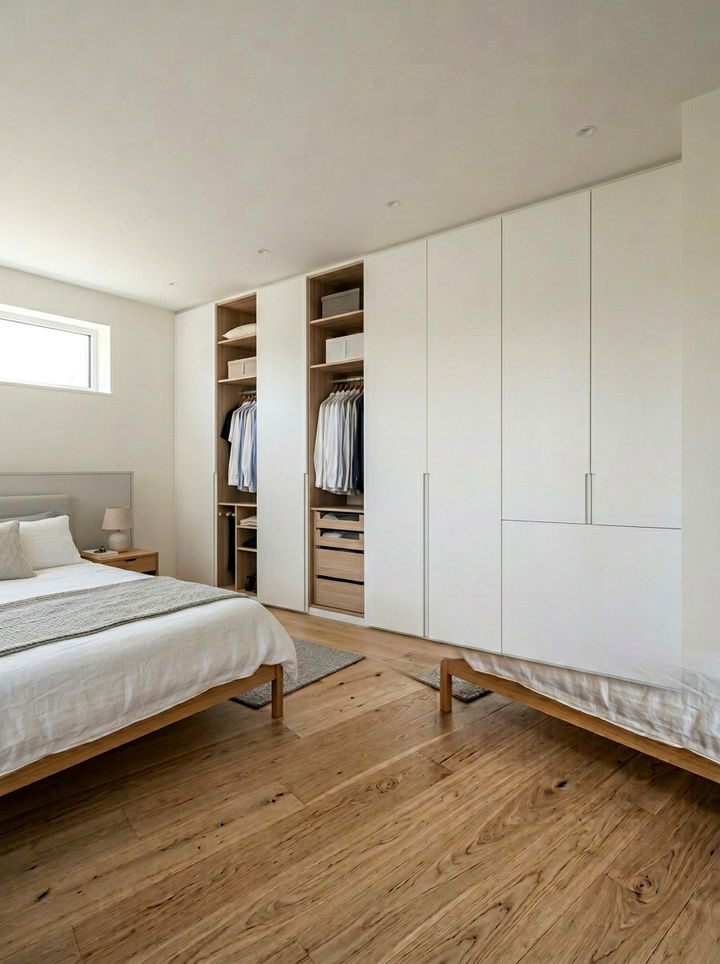Built in wardrobe storage - 30 Finnish bedroom ideas