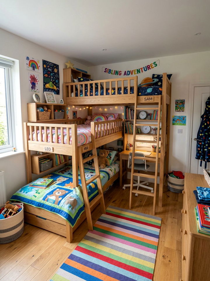 Bunk Bed For Three Kids - 30 bedroom bunk bed ideas