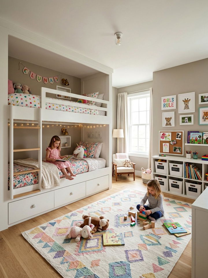 Bunk Bed Shared Room - 30 girls bedroom ideas