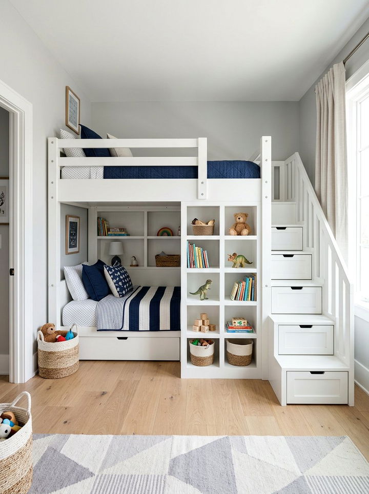 Bunk Bed Storage - 30 elementary age bedroom ideas