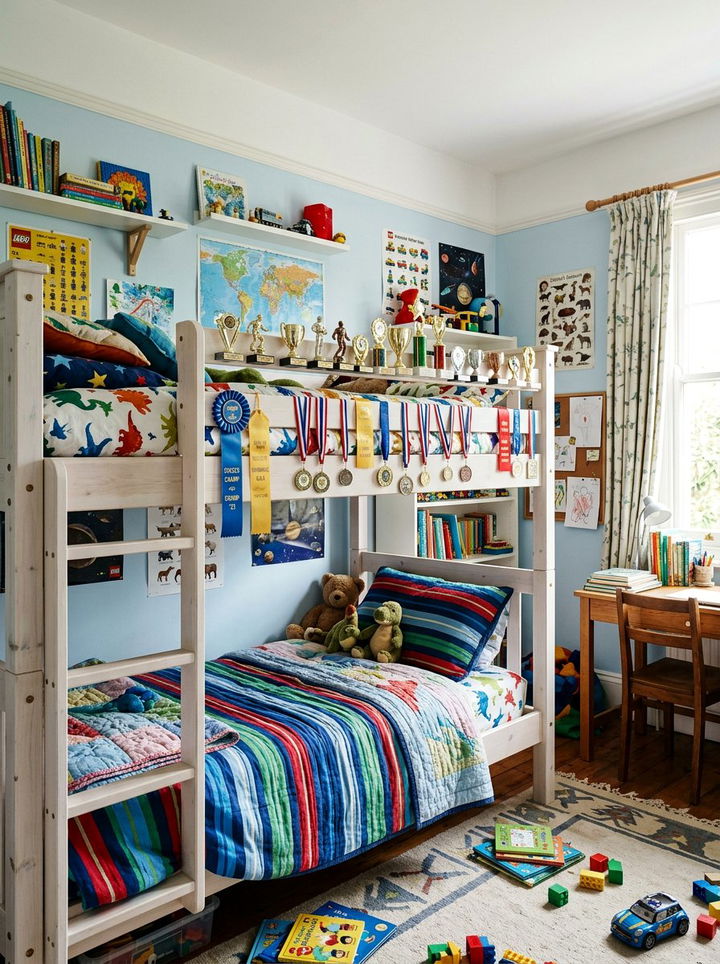 Bunk bed rail - 30 bedroom trophy display ideas