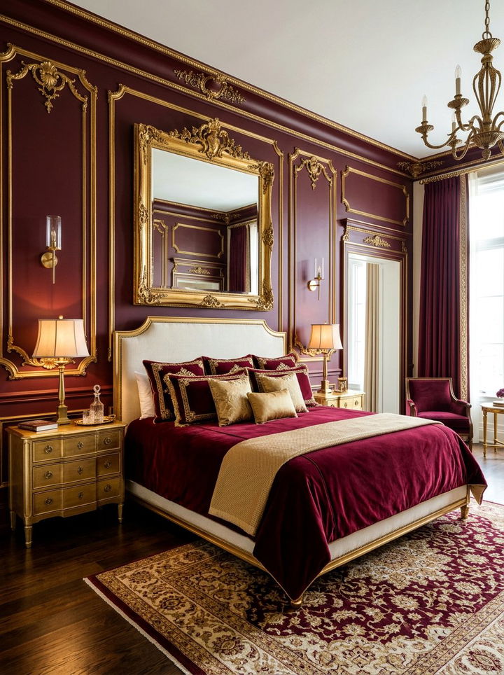 Burgundy And Gold Bedroom - 30 burgundy bedroom ideas