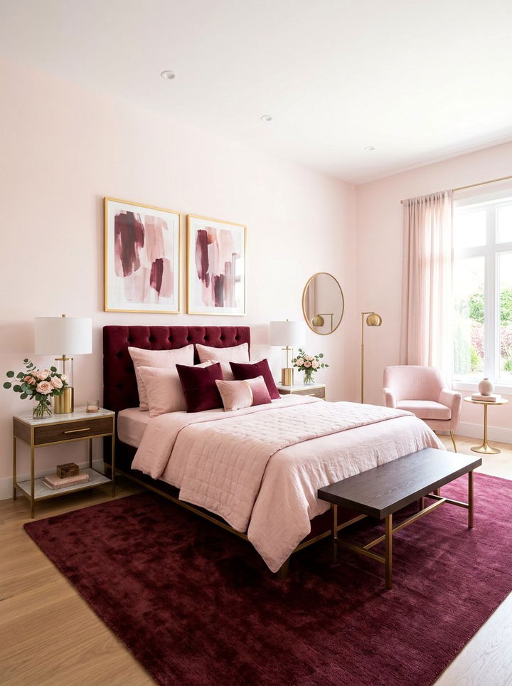 Burgundy And Pink Bedroom - 30 burgundy bedroom ideas