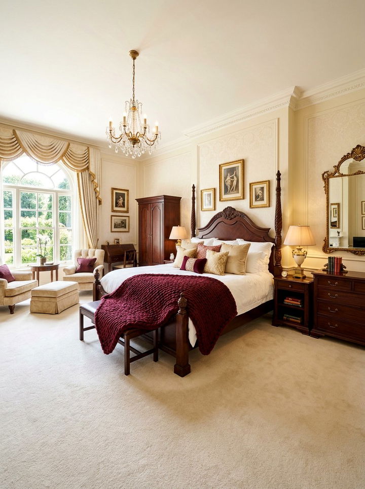 Burgundy Chunky Knit Blanket - 30 bedroom chunky knit throws