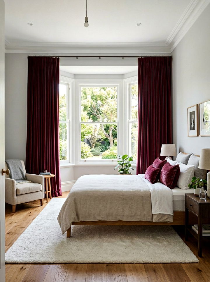 Burgundy Curtains For Bedroom - 30 burgundy bedroom ideas