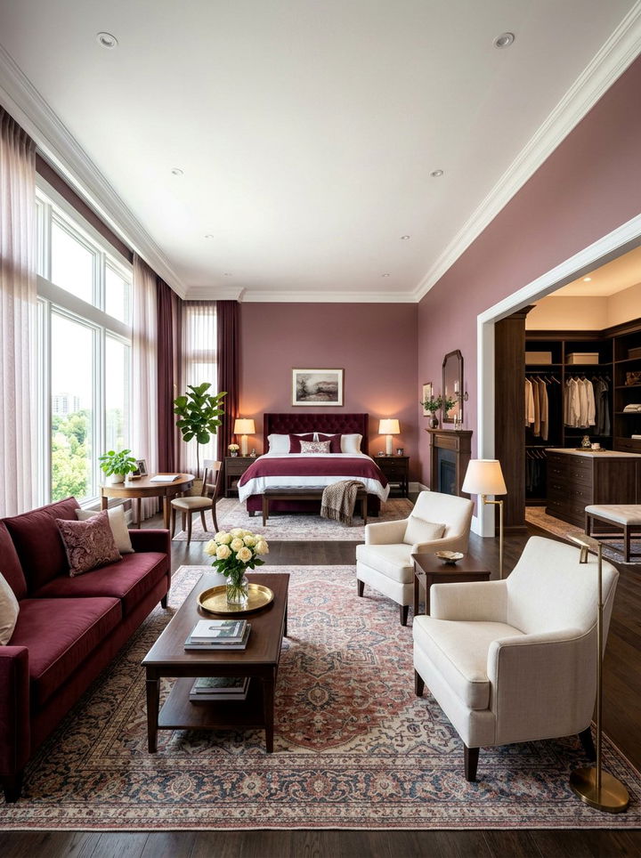Burgundy Master Suite - 30 burgundy bedroom ideas