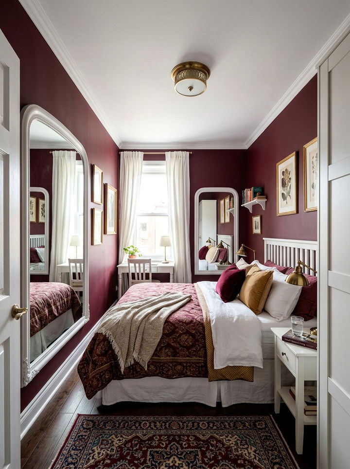 Burgundy White Small Bedroom - 30 burgundy and white bedroom ideas
