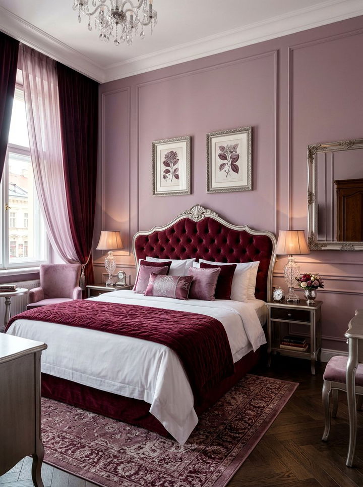 Burgundy and Mauve Bedroom - 30 burgundy bedroom color schemes