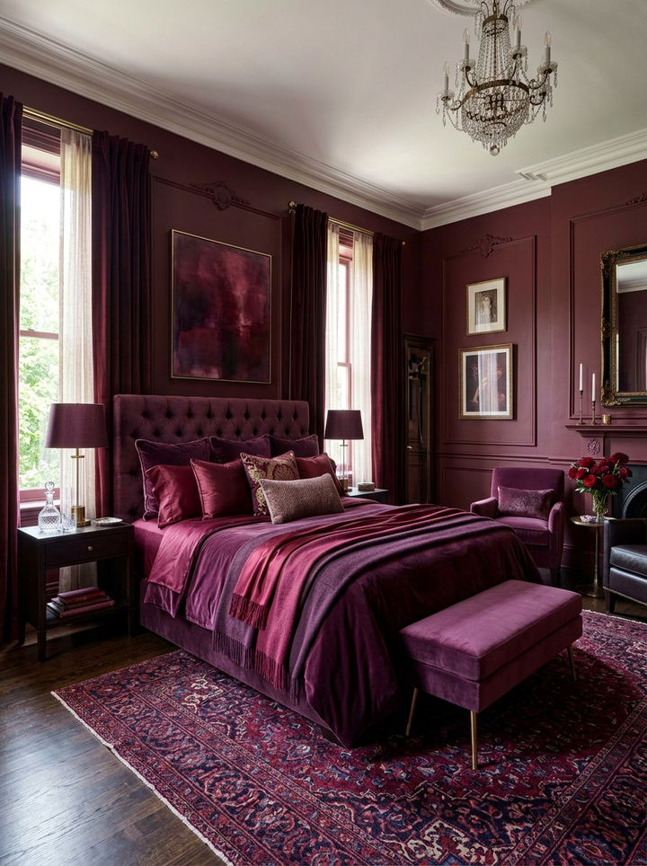 Burgundy and Plum Bedroom - 30 burgundy bedroom color schemes
