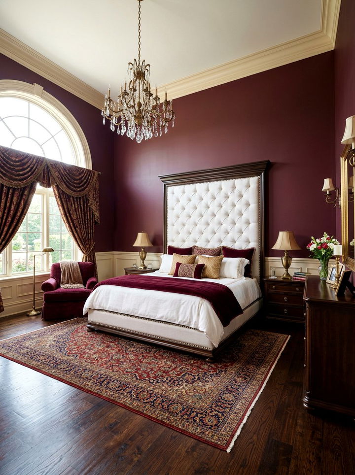 Burgundy bedroom - 30 luxurious bedroom color ideas