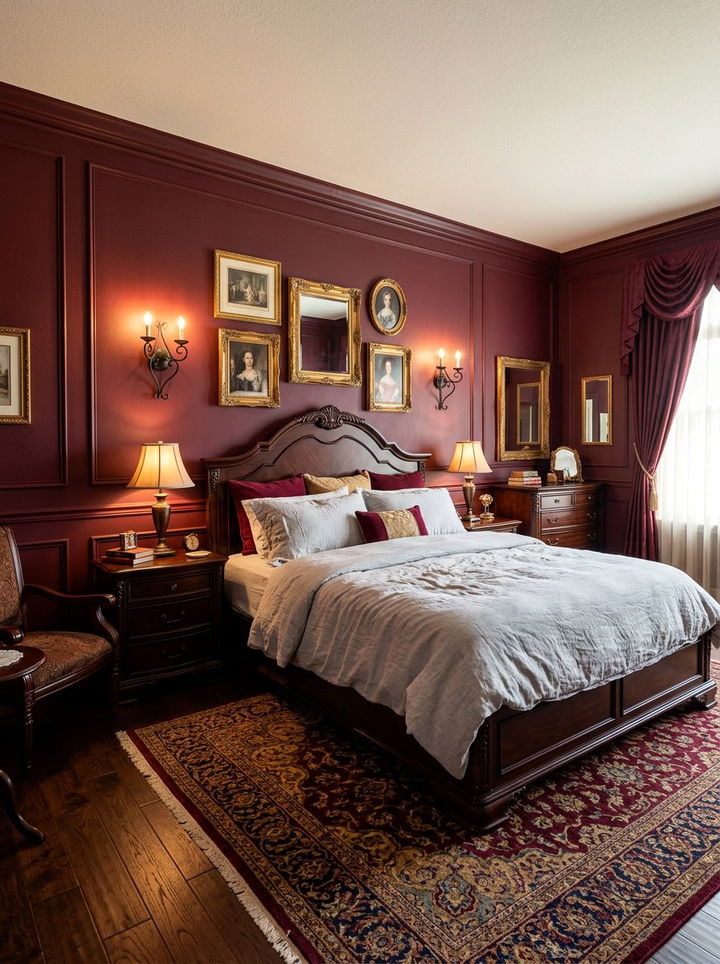 Burgundy bedroom paint - 30 bedroom paint color ideas