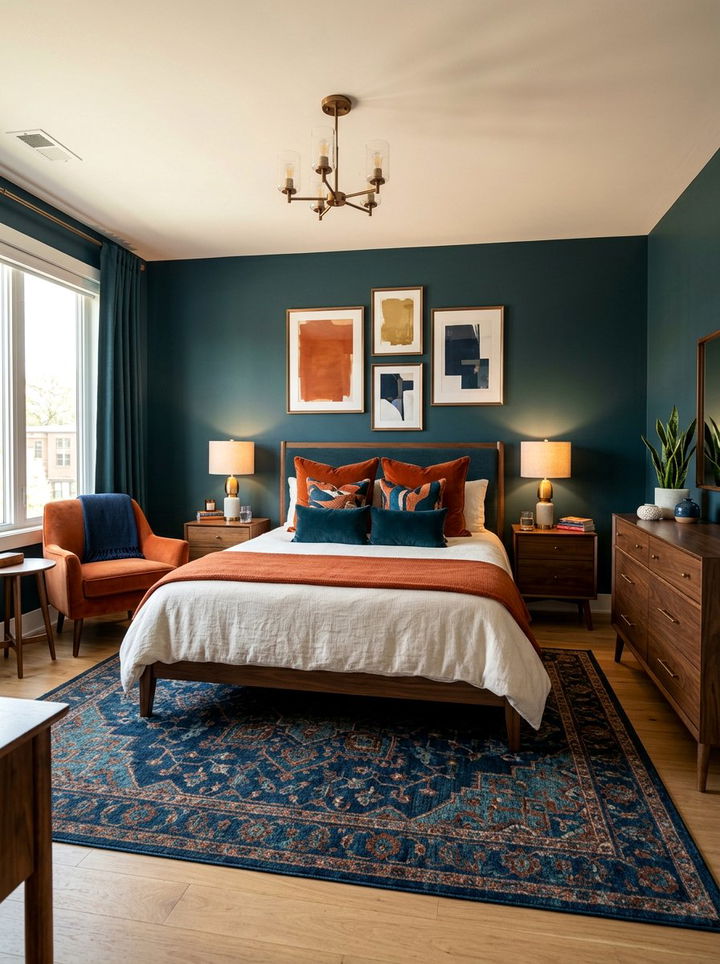 Burnt Orange And Jewel Tone Bedroom - 30 jewel toned bedroom ideas