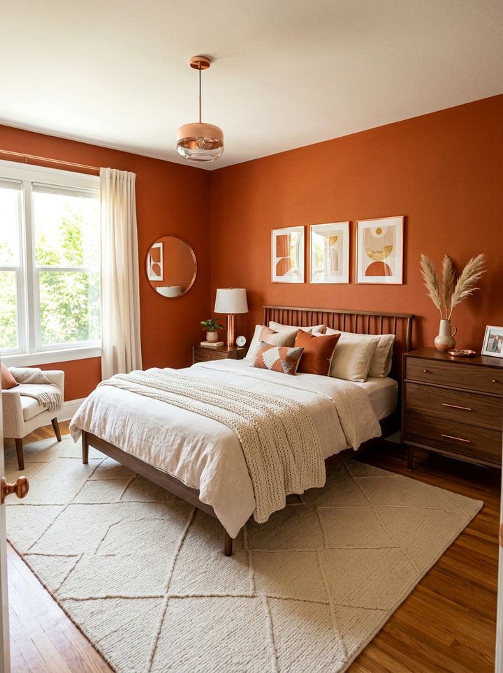 Burnt Orange Bedroom - 30 bold color bedroom ideas
