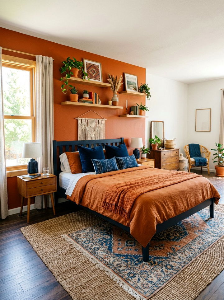 Burnt Orange Bedroom - 30 cozy bedroom color ideas