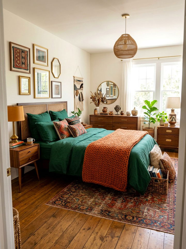 Burnt Orange Chunky Throw - 30 bedroom chunky knit throws