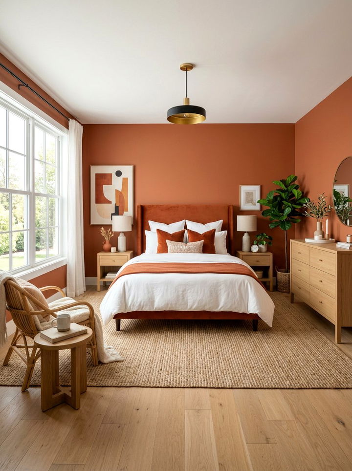 Burnt Orange Master Bedroom - 30 orange bedroom ideas