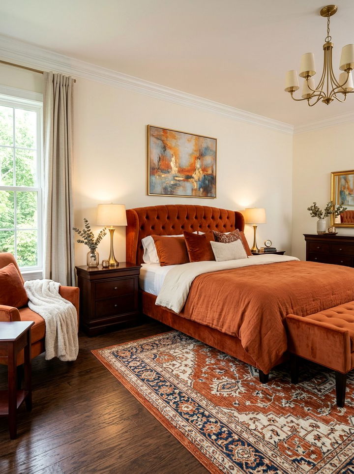 Burnt Orange Master Bedroom - 30 bright orange bedroom ideas