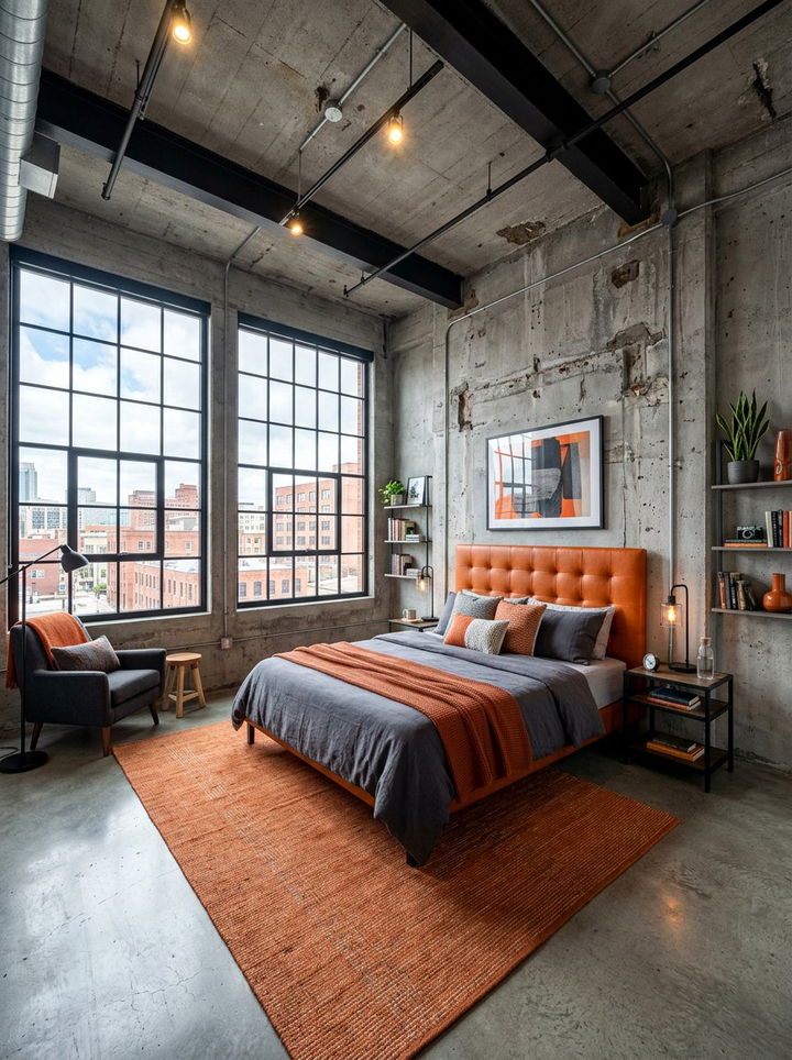 Burnt orange and gray bedroom - 30 burnt orange bedroom ideas