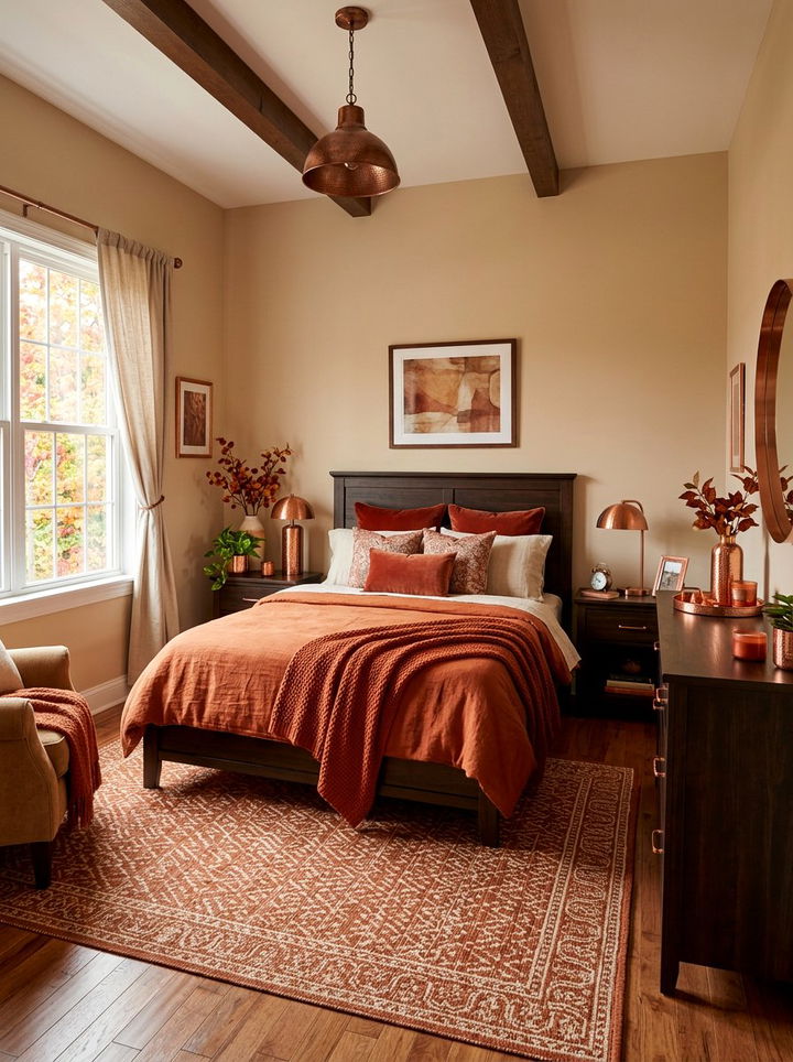 Burnt orange bedroom - 30 earth tone bedroom ideas