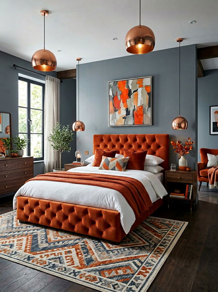Burnt orange bedroom - 30 luxurious bedroom color ideas