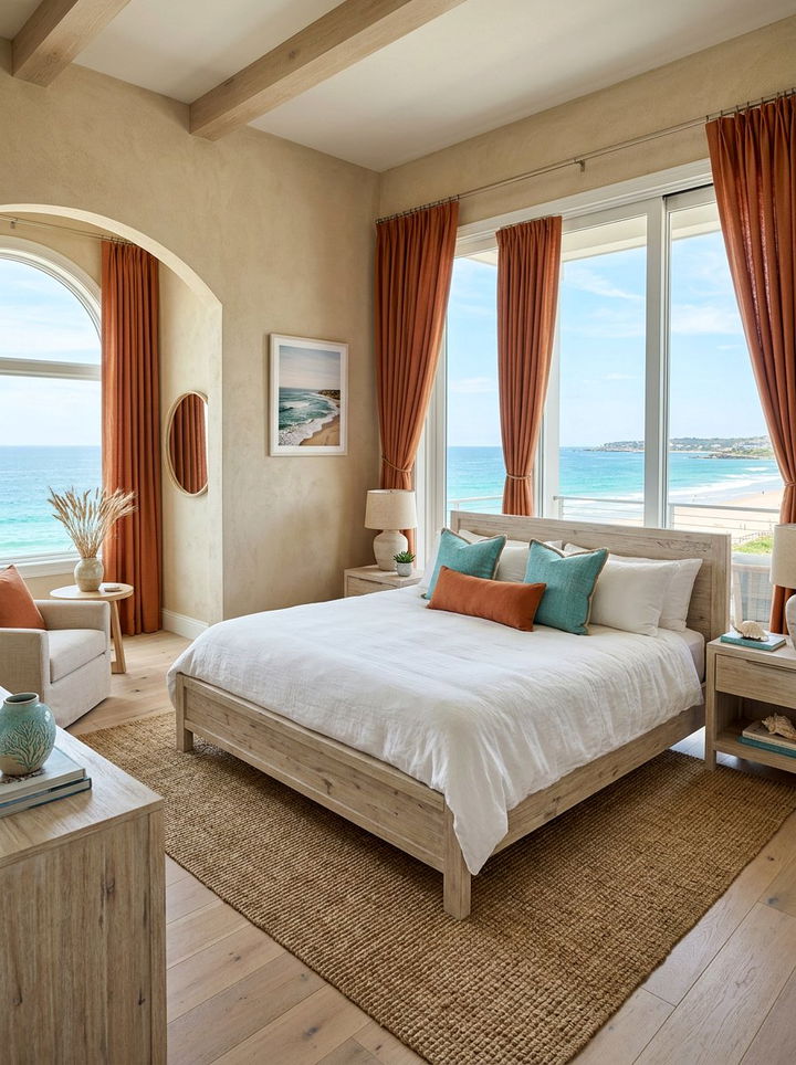 Burnt orange coastal bedroom - 30 burnt orange bedroom ideas
