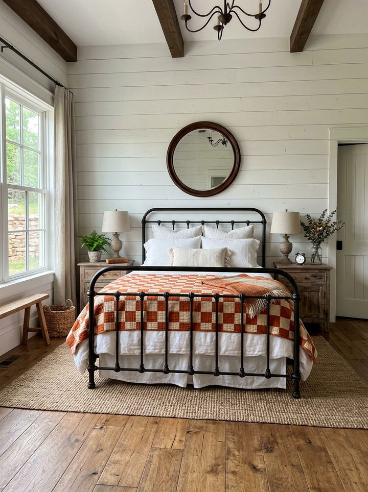 Burnt orange farmhouse bedroom - 30 burnt orange bedroom ideas