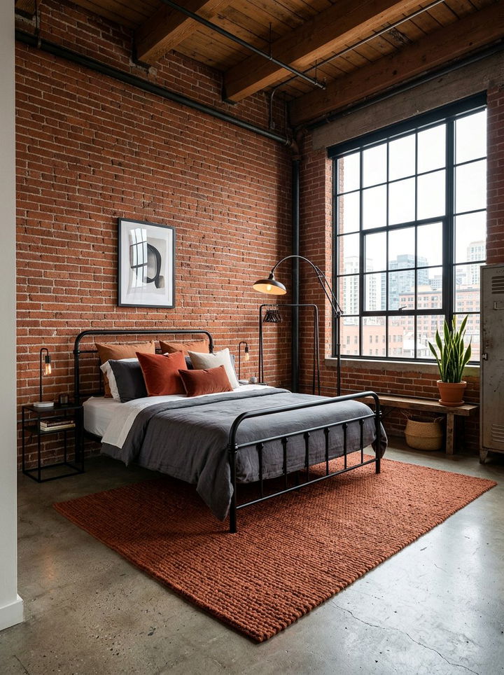 Burnt orange industrial bedroom - 30 burnt orange bedroom ideas