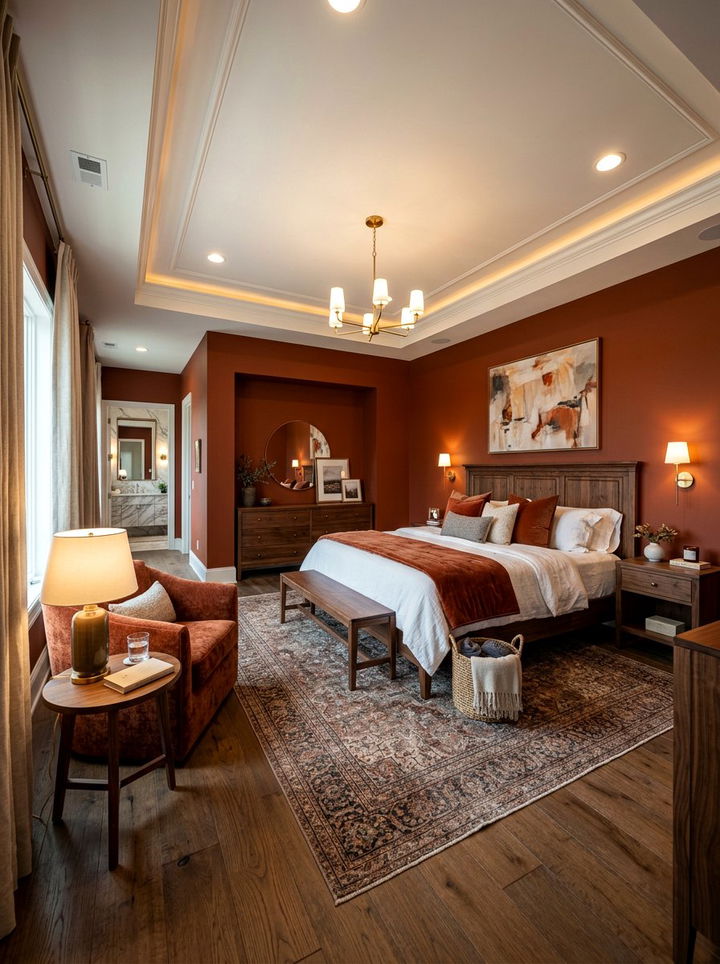 Burnt orange master bedroom - 30 burnt orange bedroom ideas