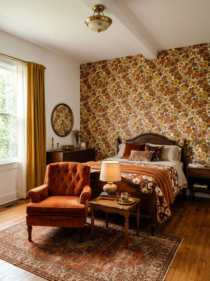 Burnt orange vintage bedroom - 30 burnt orange bedroom ideas