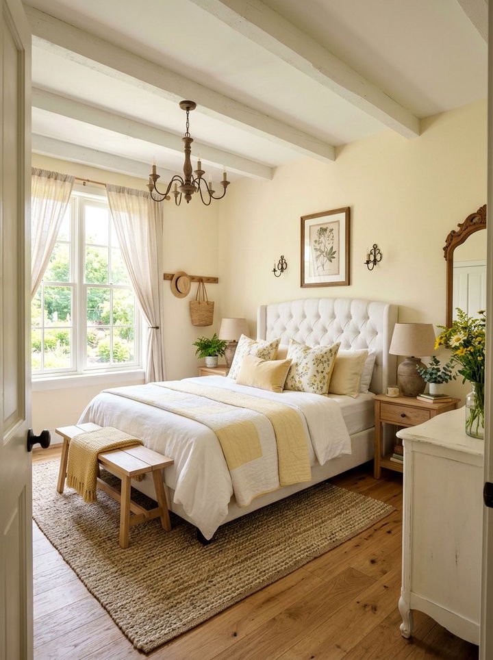 Butter yellow bedroom - 30 summer inspired bedroom color ideas