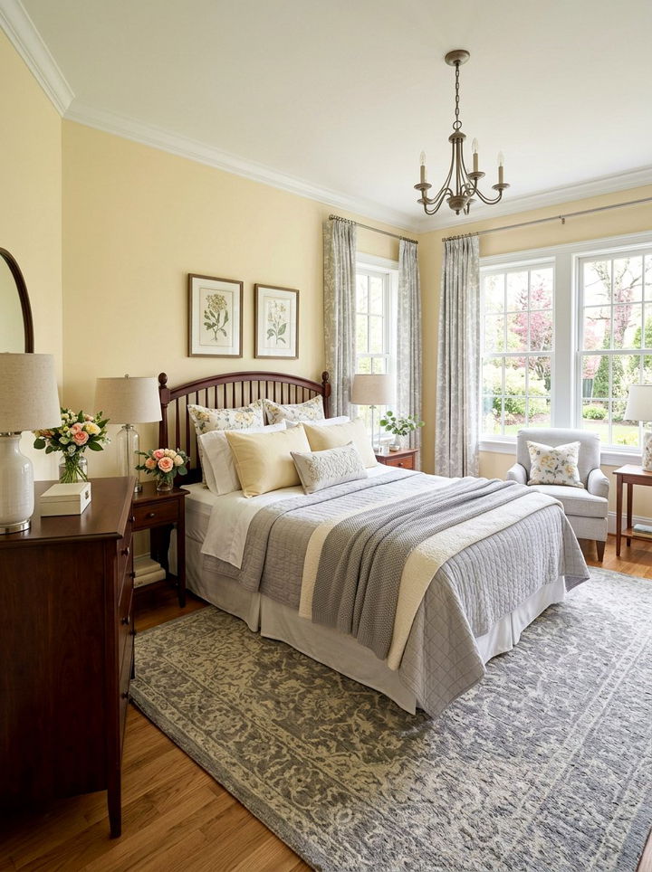 Buttercream Bedroom - 30 muted tone bedroom ideas