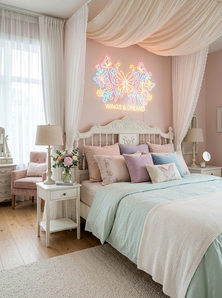 Butterfly Neon Sign - 30 bedroom neon signs