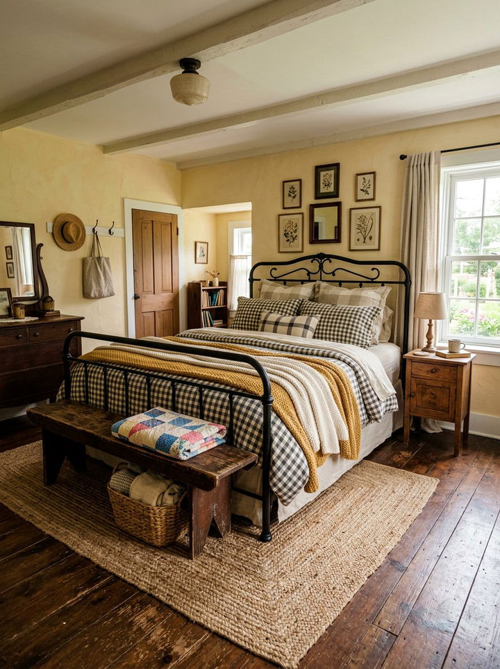 Buttermilk yellow farmhouse bedroom - 30 pale color bedroom ideas
