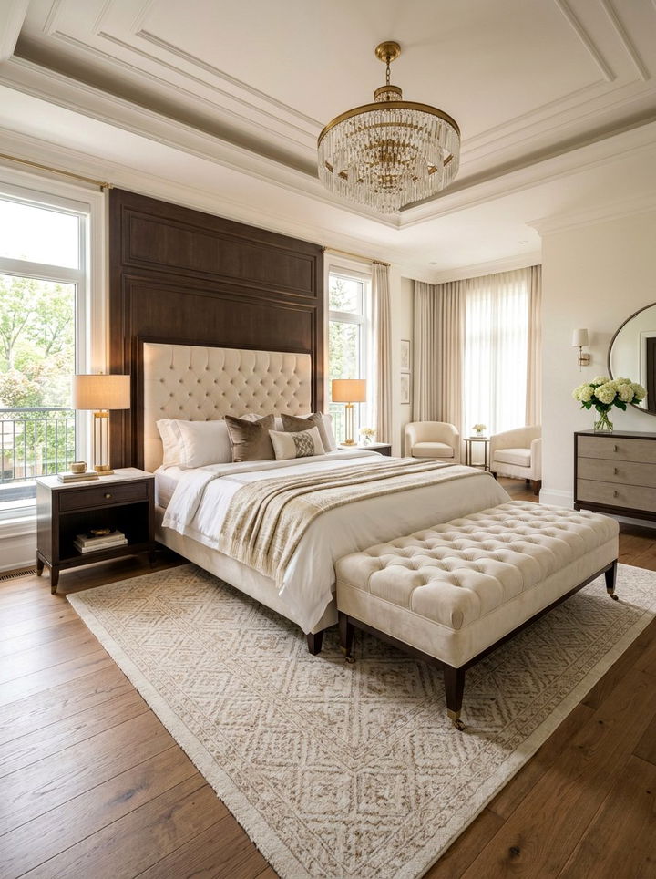 Button tufted ottoman bench - 30 bedroom ottomans