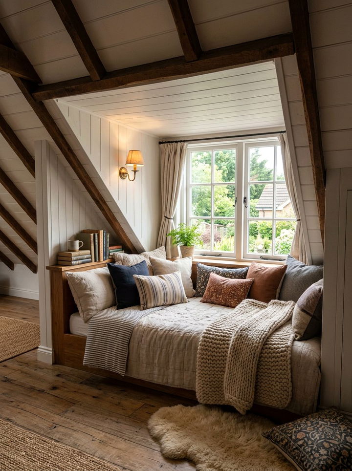 COZY ATTIC NOOK - 30 attic bedroom ideas