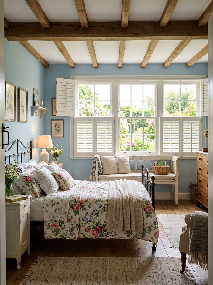 Cafe style shutters for bedroom - 30 bedroom plantation shutters