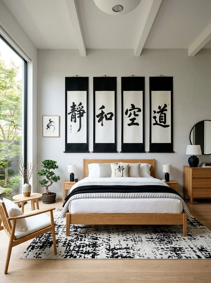 Calligraphy Wall Art Bedroom - 30 Chinese bedroom ideas