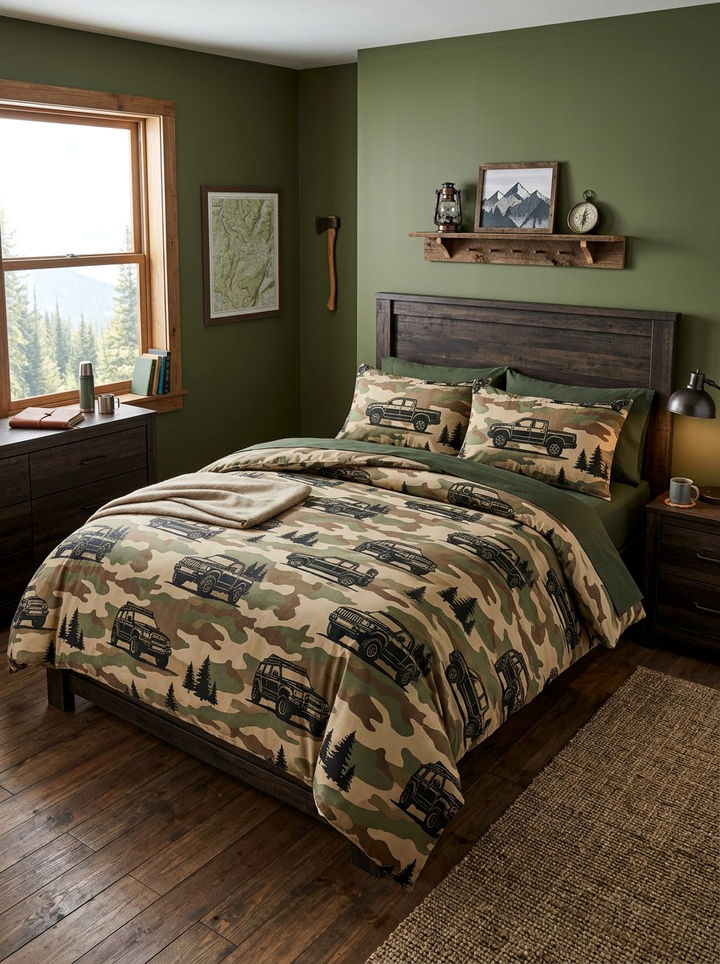 Camouflage Truck Bedding - 30 truck bedroom ideas