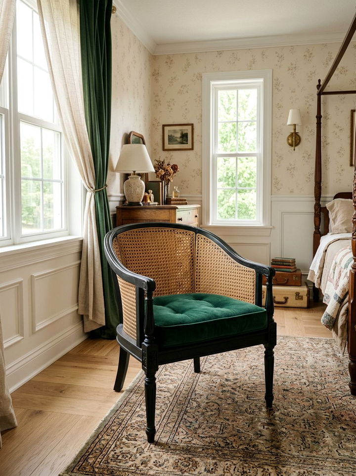 Cane Back Chair - 30 bedroom reading chairs