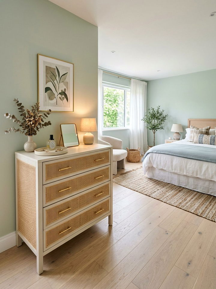 Cane Chest Of Drawers - 30 rattan bedroom ideas